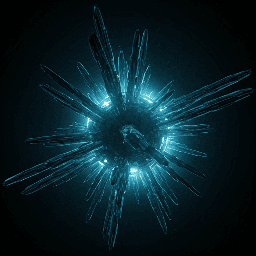 Abstract signal hub from the design material