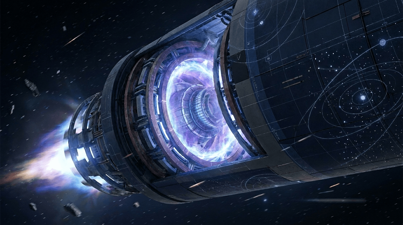 Cinematic fusion spacecraft propulsion engine design material
